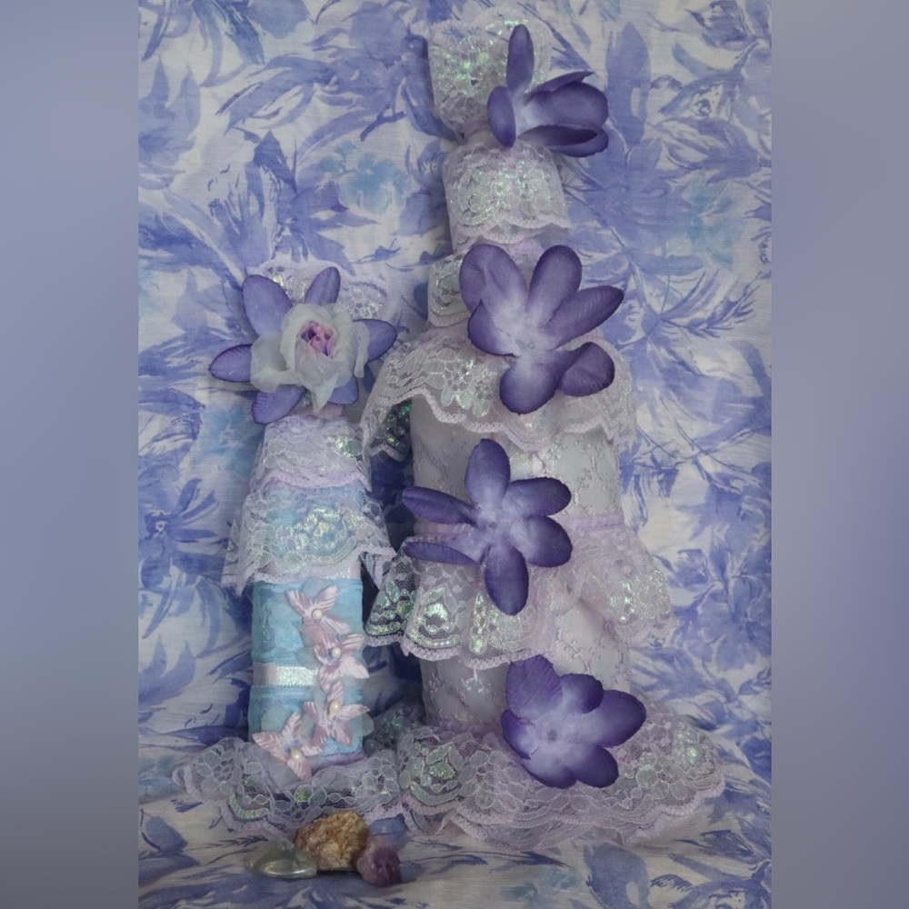 Hand Crafted Glory Of The Dawn Gypsy Bottles And Pillow Gift Set - Picture 5 of 15